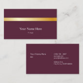 モダンな金ゴールドのストライプのでスタイリッシュなワインの名刺 名刺 (正面/裏面)