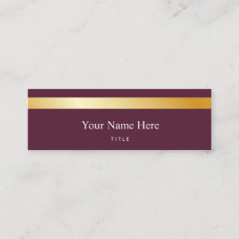モダンな金ゴールドのストライプのでスタイリッシュな小型名刺 スキニー名刺