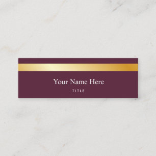 モダンな金ゴールドのストライプのでスタイリッシュな小型名刺 スキニー名刺