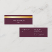 モダンな金ゴールドのストライプのでスタイリッシュな小型名刺 スキニー名刺 (正面/裏面)