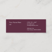 モダンな金ゴールドのストライプのでスタイリッシュな小型名刺 スキニー名刺 (裏面)