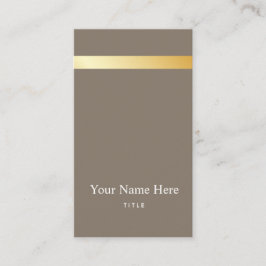 モダンな金ゴールドのストライプのでスタイリッシュな縦の名刺 名刺
