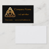 モダンな金ゴールドの三位一体の結び目 名刺 (正面/裏面)