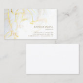 モダンな金ゴールドの大理石のエレガントな専門のテンプレート 名刺 (正面/裏面)