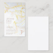 モダンな金ゴールドの大理石のモノグラムの贅沢のプロフェッショナル 名刺 (正面/裏面)