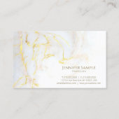 モダンな金ゴールドの大理石の平野のエレガントな金トレンディー 名刺 (裏面)