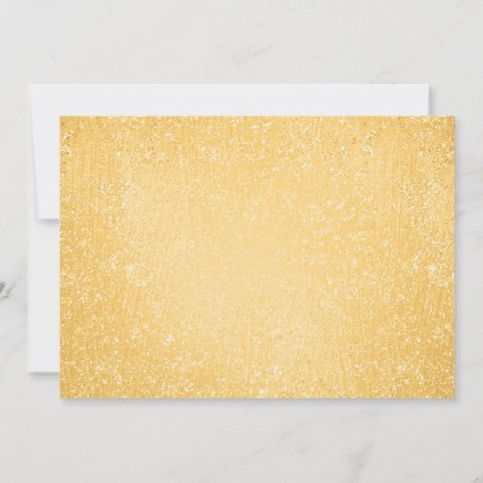 モダンな金ゴールドの気球のグリッターの第50誕生日 招待状 (裏面)