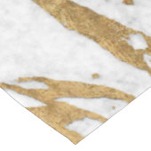 モダンな金ゴールドの白い大理石の石造りのシックなパターン テーブルクロス (アングル)