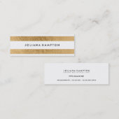 モダンな金ゴールドの細い豪華な名刺 スキニー名刺 (正面/裏面)