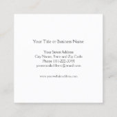 モダンな金ゴールドの航海のないかり スクエア名刺 (裏面)