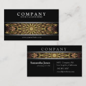 モダンな金ゴールドの銅の曼荼羅 名刺 (正面/裏面)