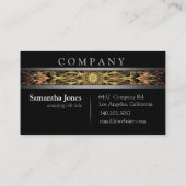 モダンな金ゴールドの銅の曼荼羅 名刺 (裏面)