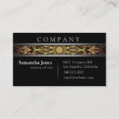 モダンな金ゴールドの銅の曼荼羅 名刺 (裏面)