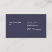 モダンな金ゴールドストライプのでスタイリッシュな海軍名刺 名刺 (裏面)