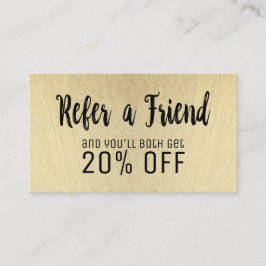 モダンな金ゴールドブラシストローク紹介カード 紹介カード