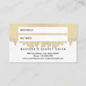 モダンな金ゴールドブラシストローク紹介カード 紹介カード (裏面)