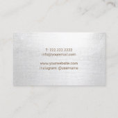 モダンな金ゴールドホイルのはすエレガントな銀製の質 名刺 (裏面)