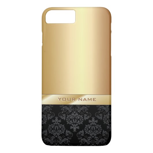 モダンな金ゴールドホイルの名前をカスタムするのiPhone 7のプラスの場合 Case-Mate iPhoneケース (裏面)