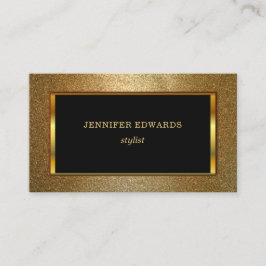 モダンな金ゴールド及び黒くスタイリッシュでシックなプロフェッショナル 名刺
