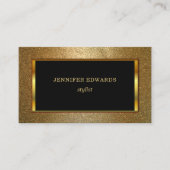 モダンな金ゴールド及び黒くスタイリッシュでシックなプロフェッショナル 名刺 (正面)