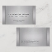 モダンな金属の名刺 名刺 (正面/裏面)