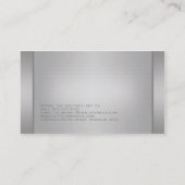 モダンな金属の名刺 名刺 (裏面)