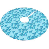 モダンな金属クリスマスツリー-スカイブルー ブラッシュドポリエステルツリースカート (アングル)