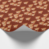 モダンな金属クリスマスツリー-銅 ラッピングペーパー (角)