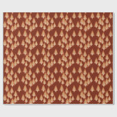 モダンな金属クリスマスツリー-銅 ラッピングペーパー (フラット)