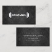 モダンな金属パーソナルトレーナーの名刺 名刺 (正面/裏面)