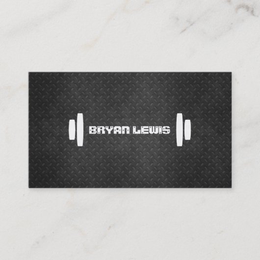 モダンな金属パーソナルトレーナーの名刺 名刺 (正面)