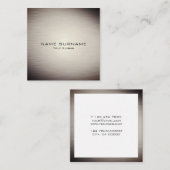 モダンな金属ブラウンの金ゴールドの正方形の名刺 スクエア名刺 (正面/裏面)