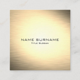 モダンな金属金ゴールドのスタイルの名刺 スクエア名刺