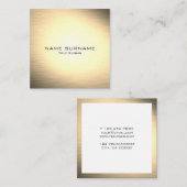 モダンな金属金ゴールドのスタイルの名刺 スクエア名刺 (正面/裏面)