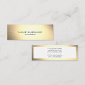 モダンな金属金ゴールドのスタイルの小型名刺 スキニー名刺 (正面/裏面)