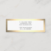 モダンな金属金ゴールドのスタイルの小型名刺 スキニー名刺 (裏面)