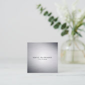 モダンな金属銀製のスタイルの名刺 スクエア名刺 (スタンド正面)