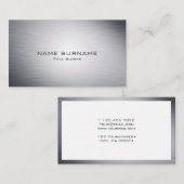 モダンな金属銀製のスタイルの名刺 名刺 (正面/裏面)