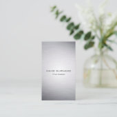 モダンな金属銀製の一見の縦の名刺 名刺 (スタンド正面)