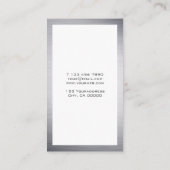 モダンな金属銀製の一見の縦の名刺 名刺 (裏面)