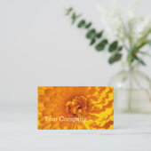 モダンな金黄色いマリーゴールドの花 名刺 (スタンド正面)