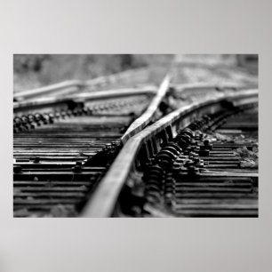 モダンな鉄道線路 ポスター