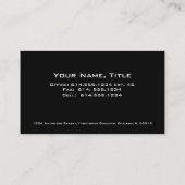 モダンな銀のストライプな名刺 名刺 (裏面)