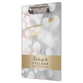 モダンな銀及び金ゴールドのまつげ延長 クリップボード (左)