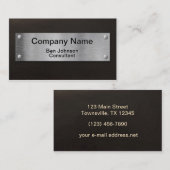 モダンな銀器 名刺 (正面/裏面)