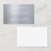 モダンな銀製の一見のテンプレートのエレガントなプロフェッショナル 名刺 (正面/裏面)