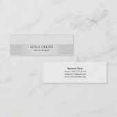 モダンな銀製の白い質のインテリア・デザイナー スキニー名刺 (正面/裏面)