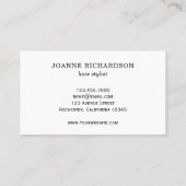 モダンな銀製の金属の白人のエレガントなプロフェッショナル 名刺 (裏面)