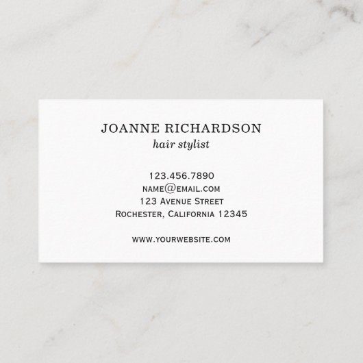 モダンな銀製の金属の白人のエレガントなプロフェッショナル 名刺 (裏面)