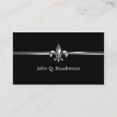 モダンな銀製の黒い（紋章の）フラ・ダ・リ 名刺 (裏面)